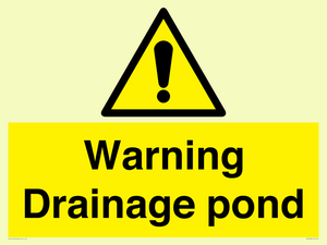 Warning Drainage pond